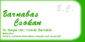 barnabas csokan business card
