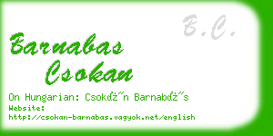 barnabas csokan business card